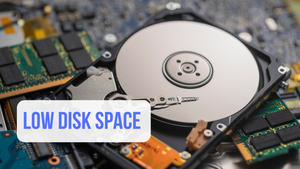 low disk space