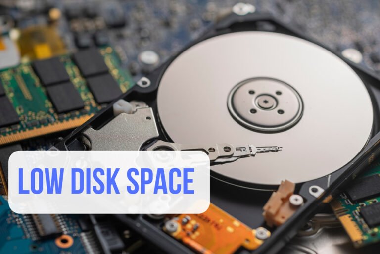 low disk space